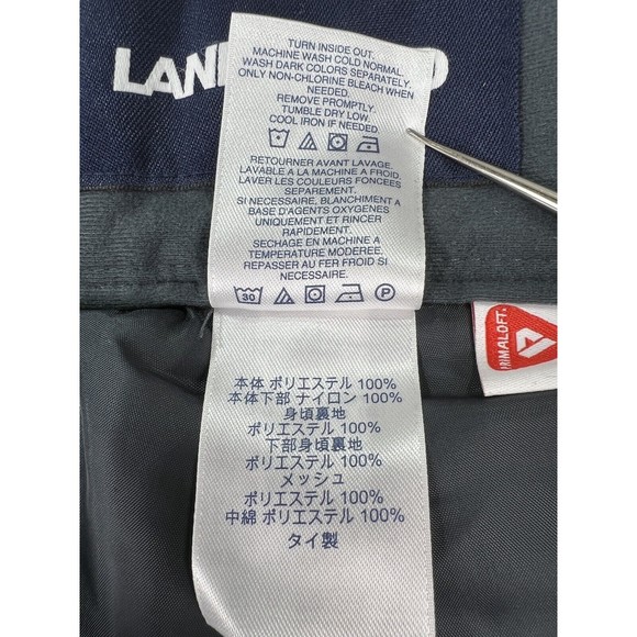 Lands End PrimaLoft Snow Ski Insulated Waterproof Pants Mens L (36-38) Black NWT - Picture 9 of 16